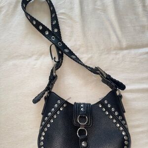 Urban Outfitters Black Studded Crossbody Bag